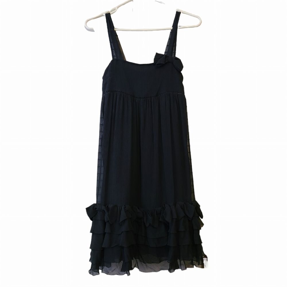 Juicy Couture bow detail sheer lined dress Size S